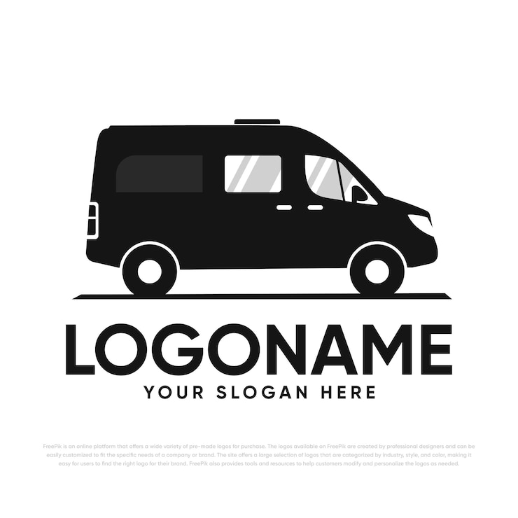 Vector mini van logo design