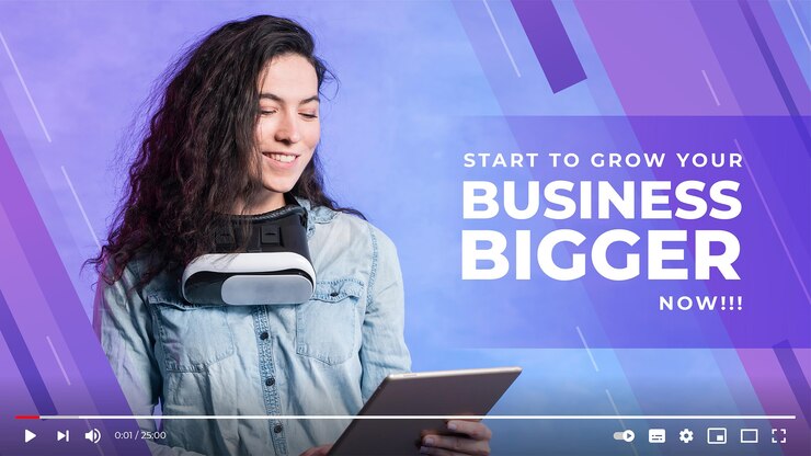 Vector miniatur youtube bisnis abstrak datar