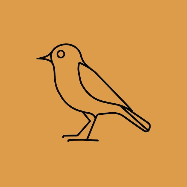 Minimal bird logo template