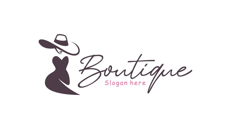 Vector minimal boutique business logo template design