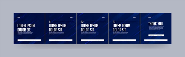 Vector minimal amp clean editable linkedin and instagram carousel post banner microblog carousel post