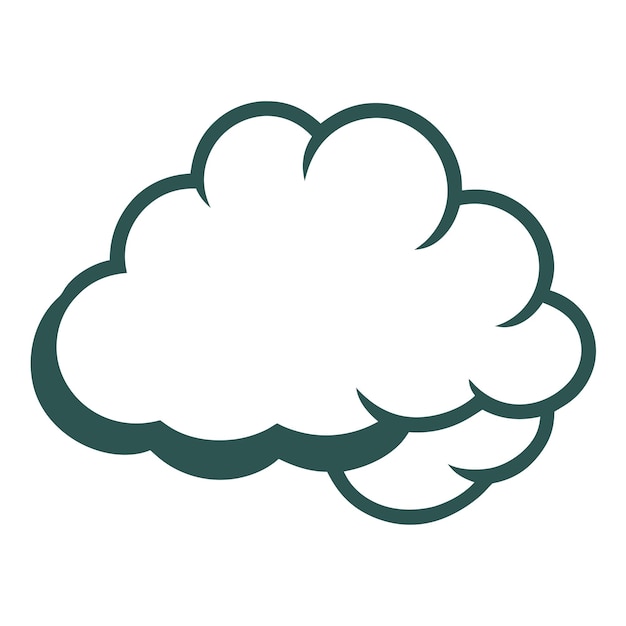 Minimal Cloud Outline Vector