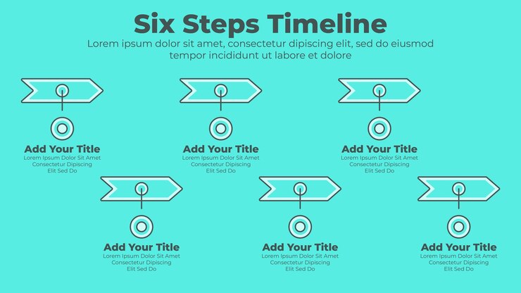 Vector minimal design 6 steps or options business infographic presentation template
