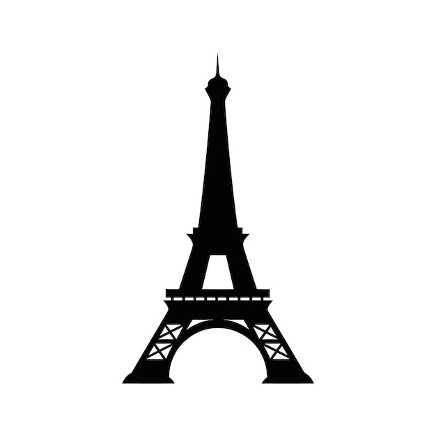 minimal eiffel tower vector illustration for design