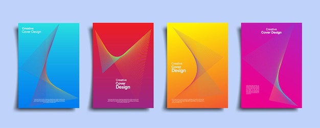 minimal futuristic cover design. creative colorful gradient design. future geometric patterns, eps10