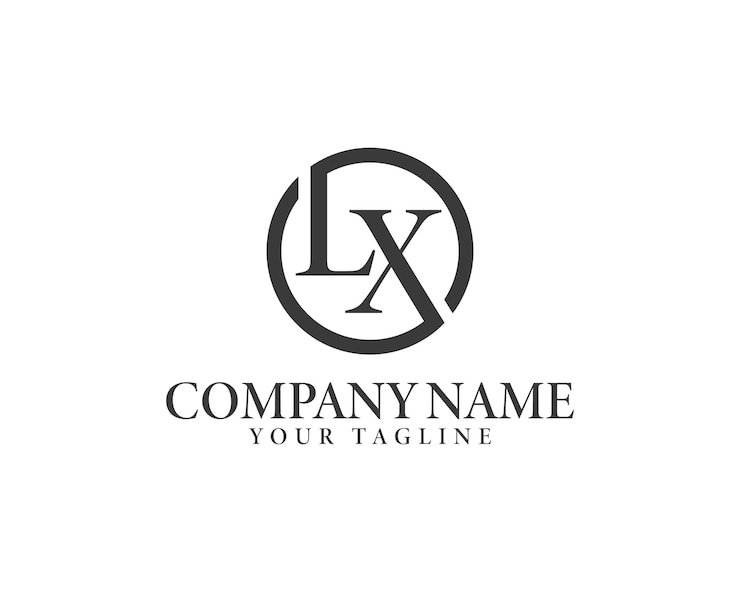 Vector minimal monogram lx creative initials letter logo