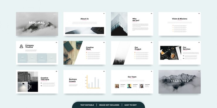 Minimal slides presentation template