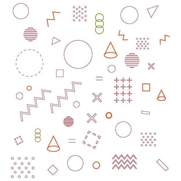 Minimal star shapes Set of minimal icons in colors Bauhaus inspired design elements Futuristic co