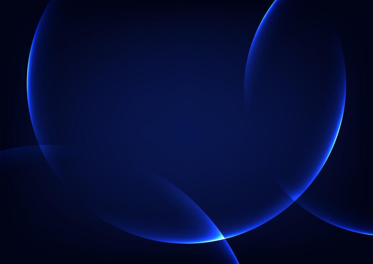 Minimal style dark blue circle center bubble decoration background