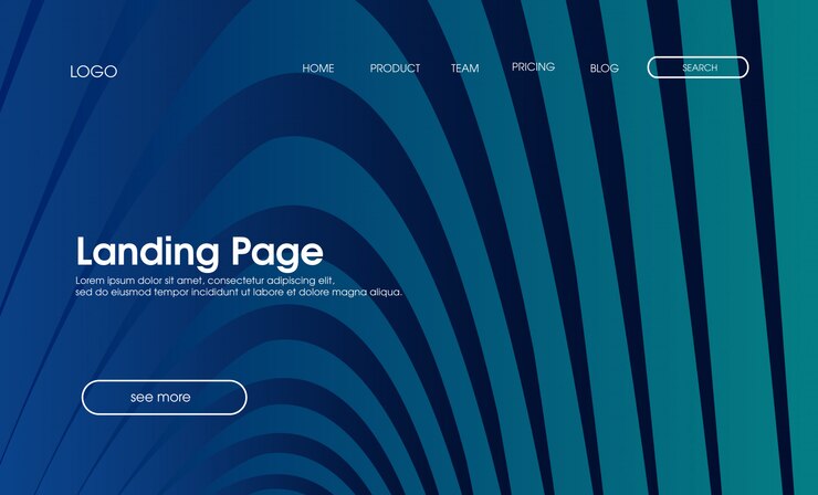 Vector minimal website modern landing page 