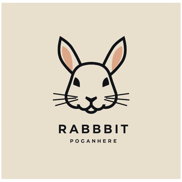 Minimalist Rabbit Logo