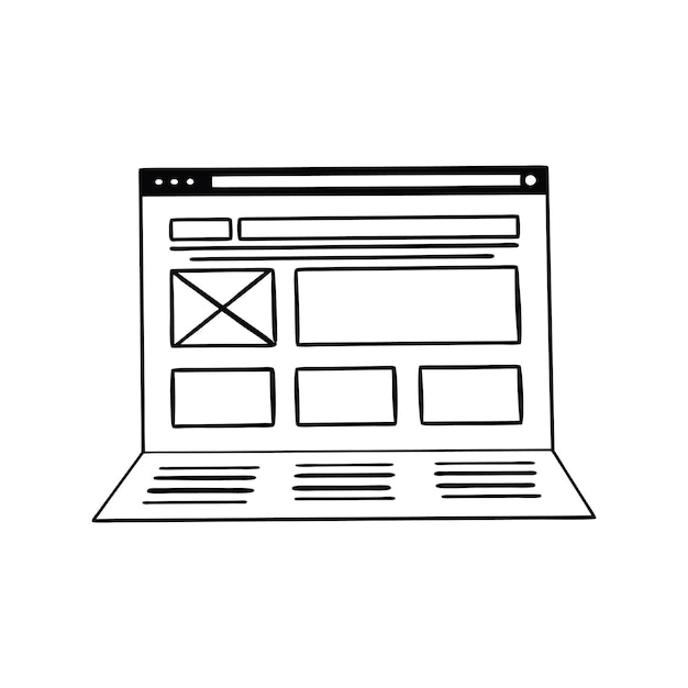 minimalist website wireframe design