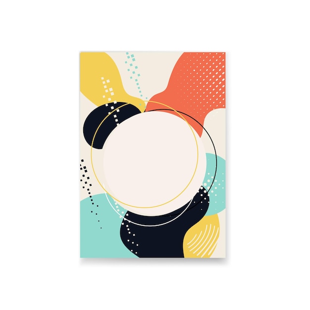 Minimalistic abstract cover design with geometric shapes Vector illustration