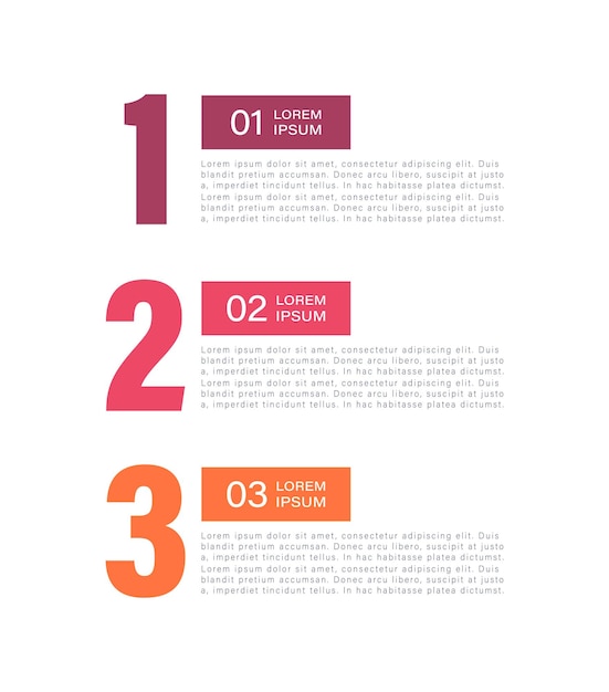 minimalistic vertical infographic design template with 3 steps or options