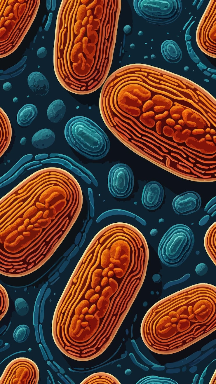 Vector mitochondria illustration cartoon drawing artwork vector