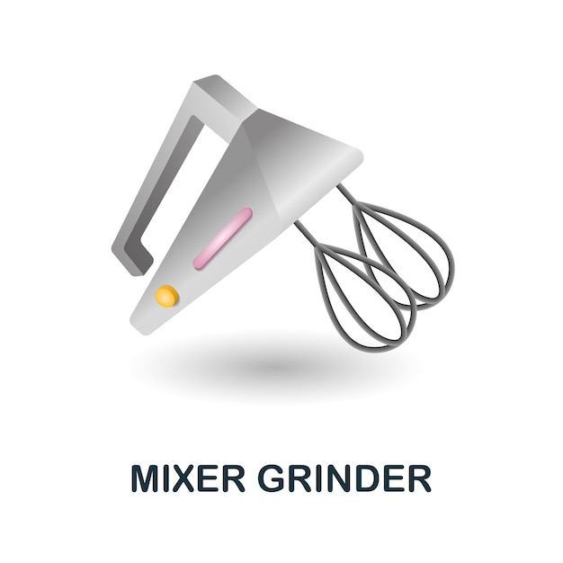 Mixer Grinder icon 3d illustration from kitchen supplies collection Creative Mixer Grinder 3d icon for web design templates infographics and more