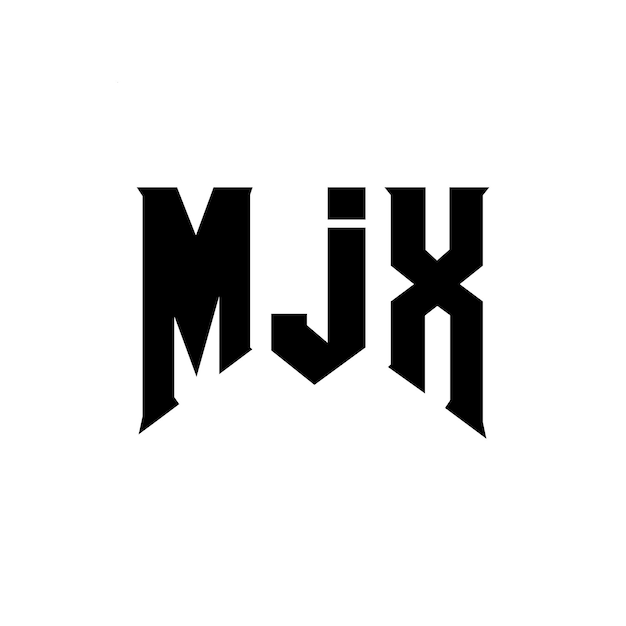 MJX letter logo design for technology company MJX logo design black and white color combination MJX logo MJX vector MJX design MJX icon MJX alphabet MJX typography logo design