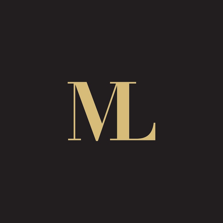 Vector ml letter logo monogram m and l monogram design ml initials letter
