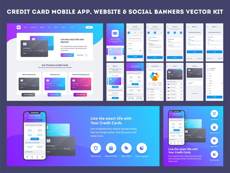 Vector mobile app ui.