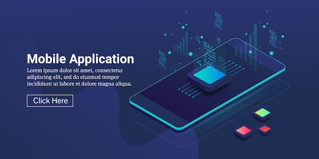 Mobile application development concept