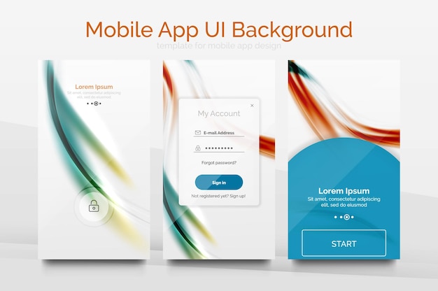 Mobile application interface background design