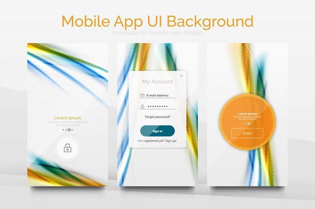 Mobile application interface background design