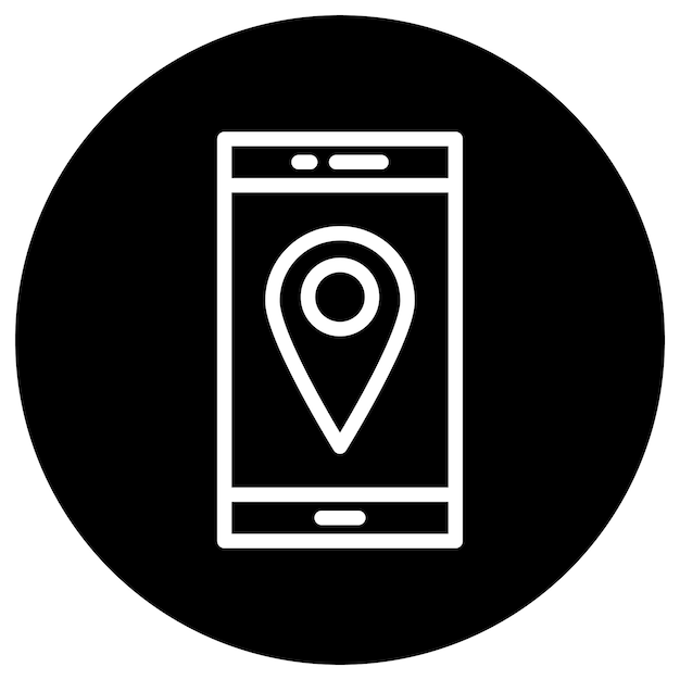 Mobile location Vector Icon Design Illustration