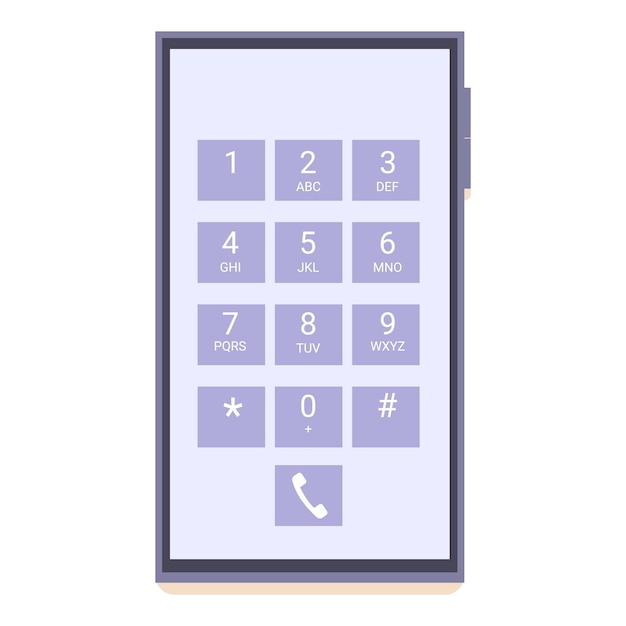 mobile phone showing phone keypad with numbers and letters