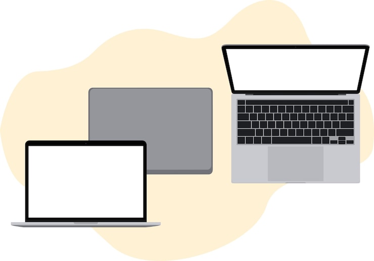 Vector mockup laptop