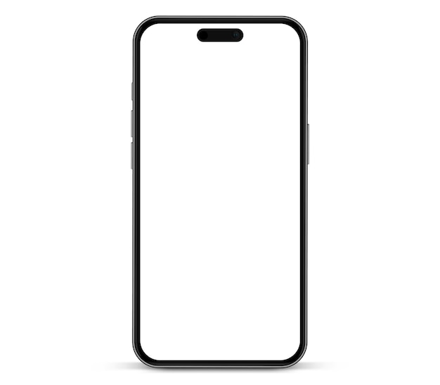 Mockup smartphone 3D berkualitas tinggi dengan dynamic island dan latar belakang terisolasi untuk menampilkan aplikasi seluler