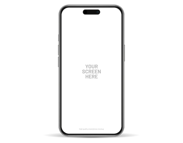Mockup smartphone 3D realistis berkualitas tinggi dengan latar belakang terisolasi. Koleksi mockup Smart Phone