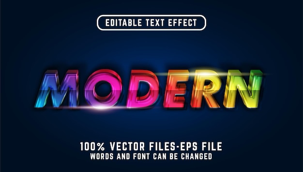 Modern 3d text effect. editable text effect premium vectors