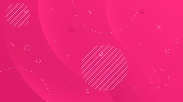 modern abstract background with motion round circle wave retro memphis and red gradient color
