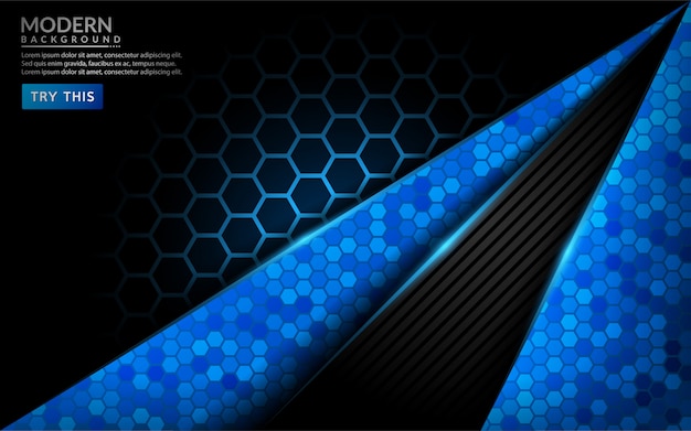 Modern abstract tech blue background. Futuristic background design