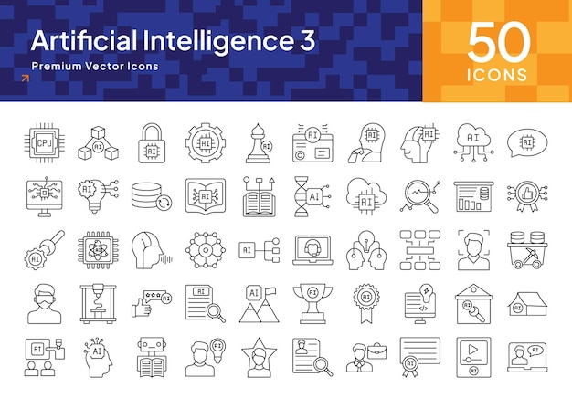 Modern AI Icons for NextGen Digital Systems Robotics and Data Science Innovations