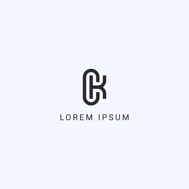 Vector modern alphabet letter ck kc unique logo vector template illustration