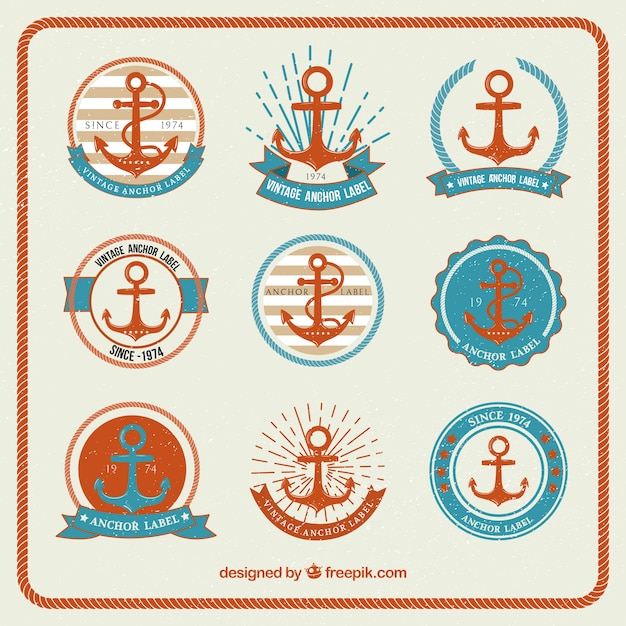 Modern anchor badge collection