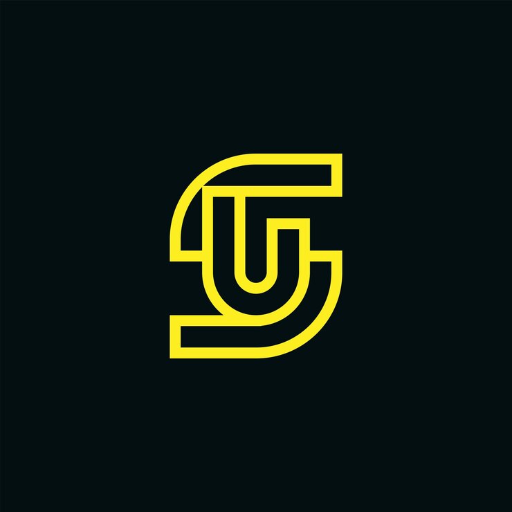 Vector modern and minimalist initial letter su or us monogram logo