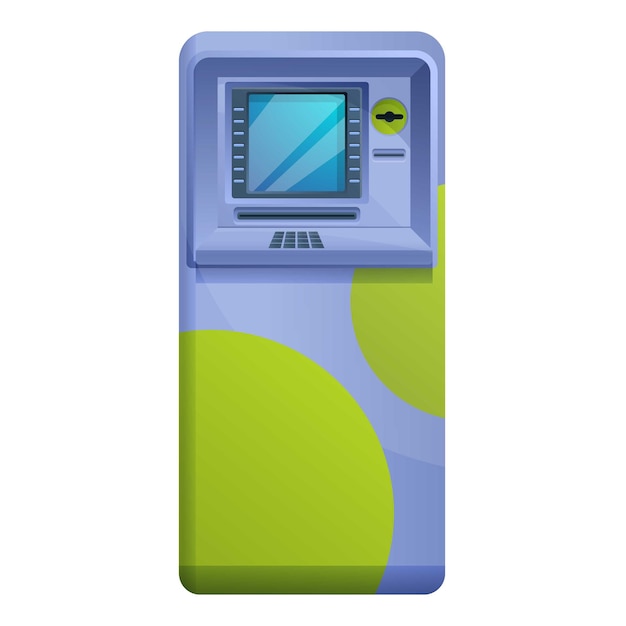 Modern atm machine icon Cartoon of modern atm machine vector icon for web design isolated on white background
