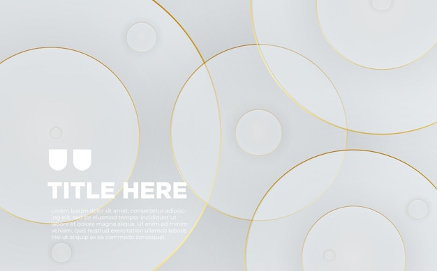 Modern background Geometric style elegant white and gold gradation luxury style circle effect