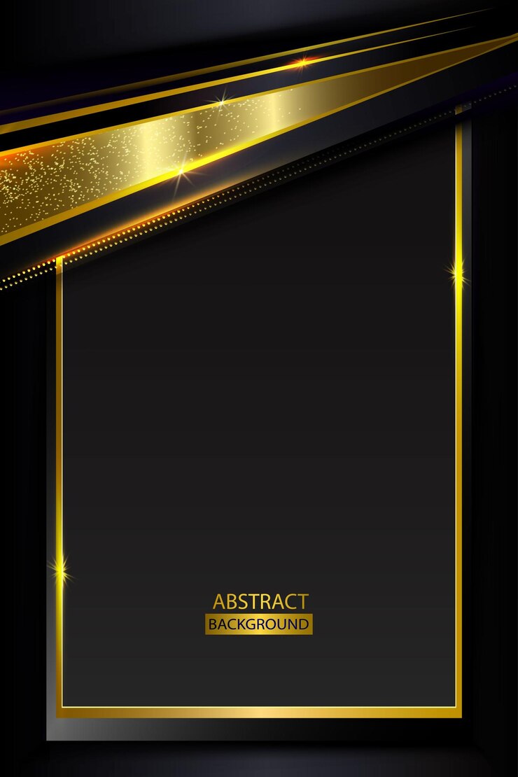 Modern Black Gold With Metalic Golden Abstract Background