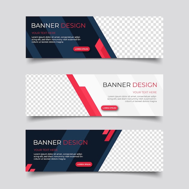 Modern business banner abstract design Clean simple creative background vector template design