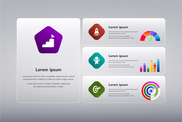 Modern business infographics visual presentation of data