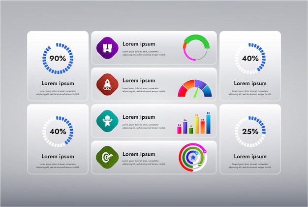Modern business infographics visual presentation of data
