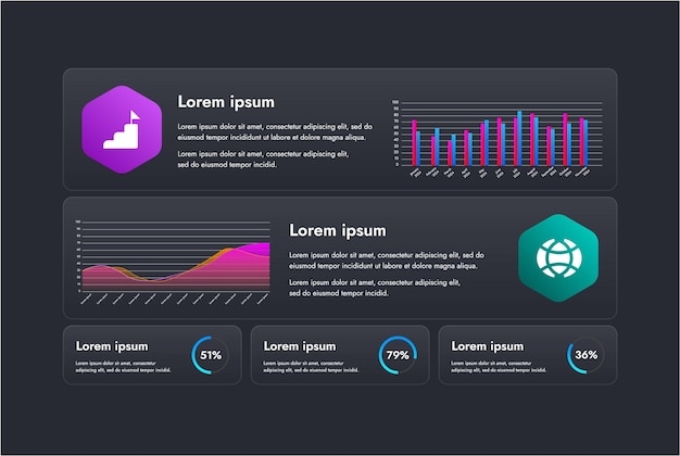 Modern business infographics visual presentation of data