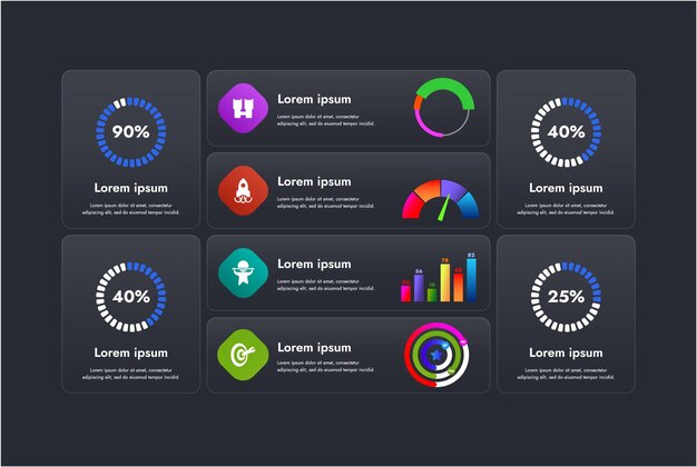Modern business infographics visual presentation of data