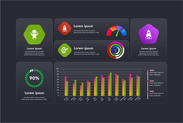 Modern business infographics visual presentation of data
