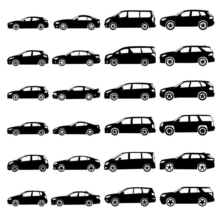 modern car icon silhouette
