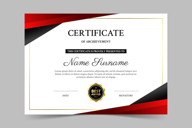 Vector modern certificate template design