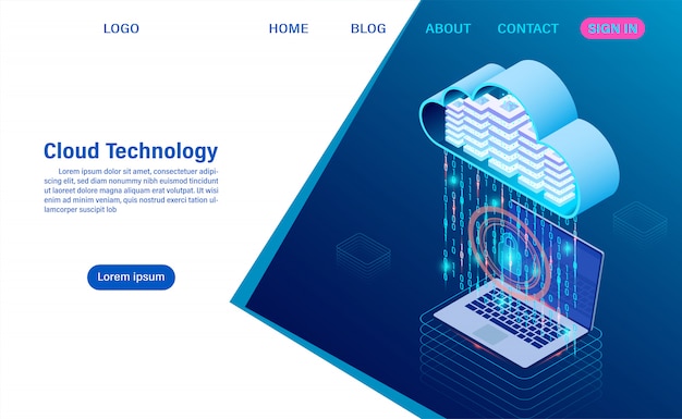 Modern cloud technology and networking . Online computing technology. Big data flow processing concept, Internet data services